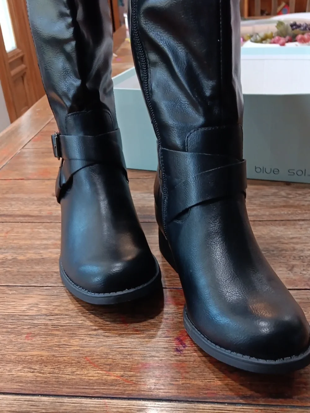 Blue Sol Black Women's Knee-High Riding Boots